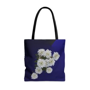 Floral Tote Bag CANDYTUFT blue