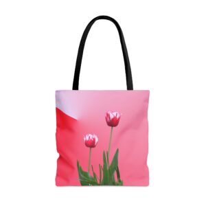 Floral Tote Bag SPOTTED TULIP pink