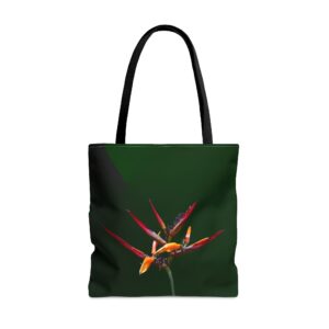 Floral Tote Bag BIRD OF PARADISE green
