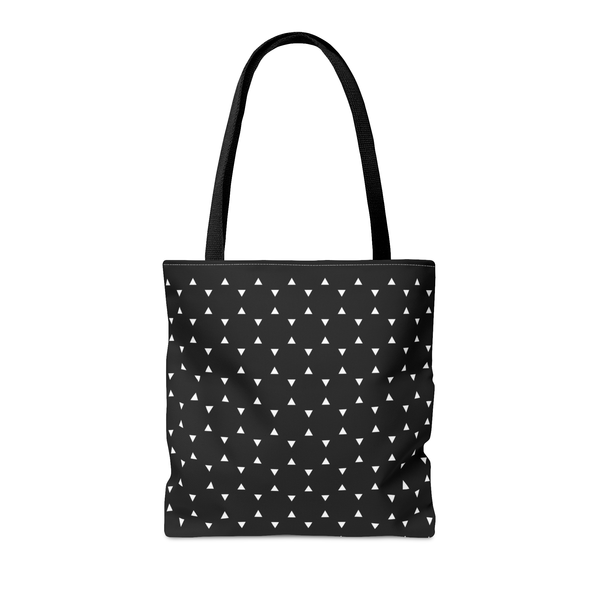 Geometric Tote Bag TINY triangles black - Image 6