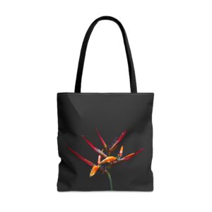 Floral Tote Bag BIRD OF PARADISE black