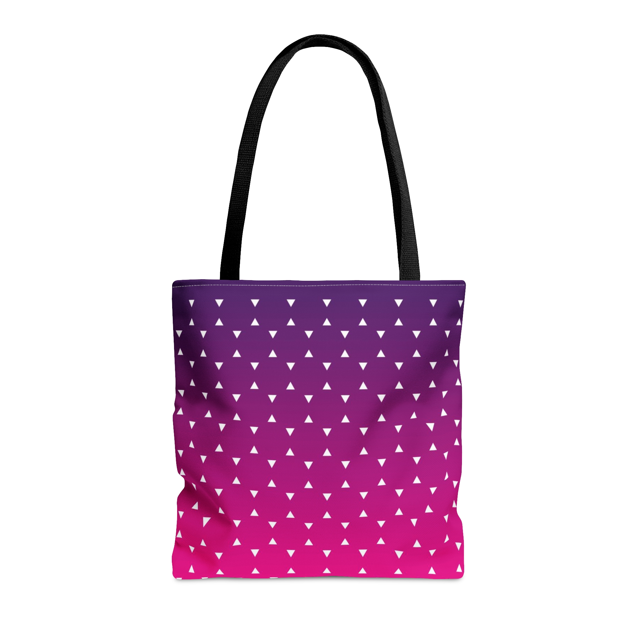 Geometric Tote Bag TINY triangles pink gradient - Image 5