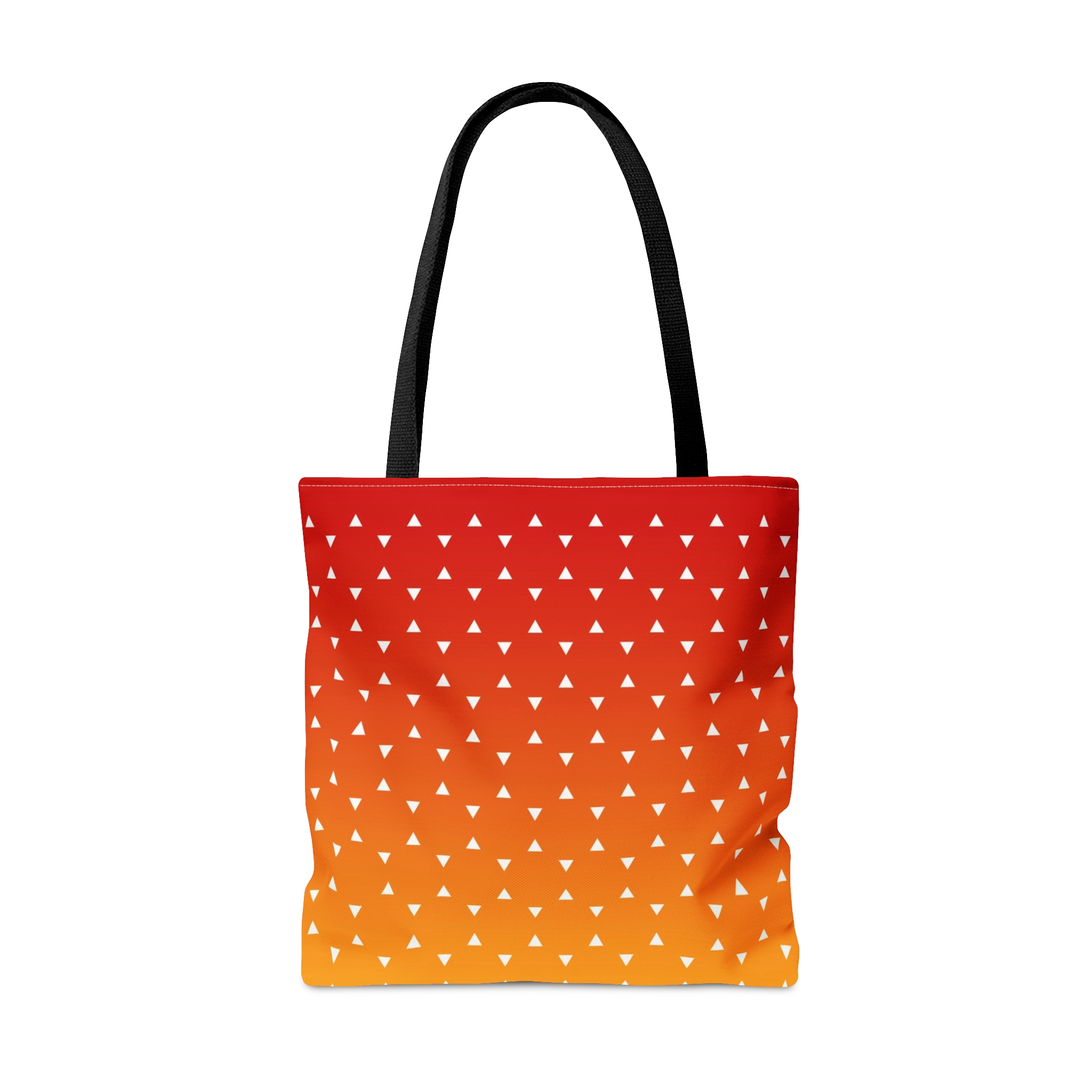 Geometric Tote Bag TINY triangles orange gradient - Image 2