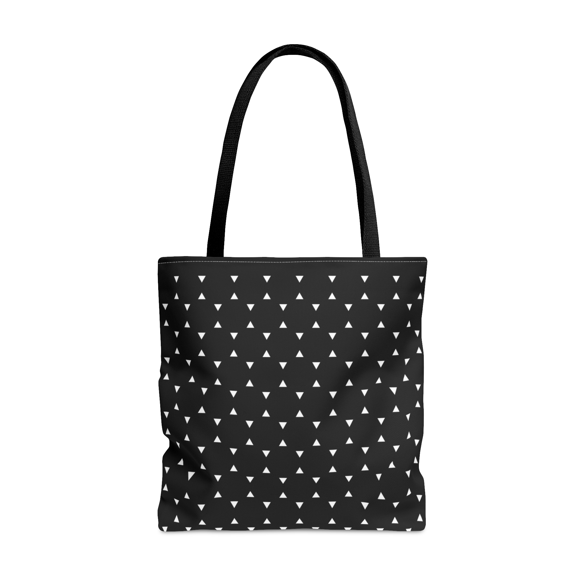 Geometric Tote Bag TINY triangles black
