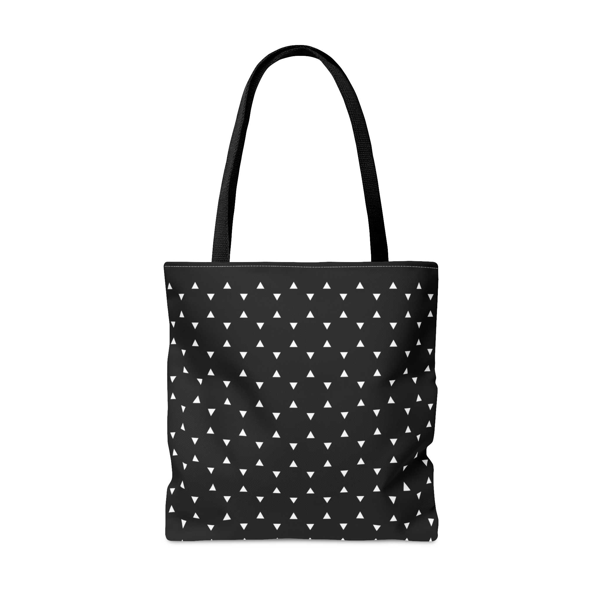 Geometric Tote Bag TINY triangles black - Image 2